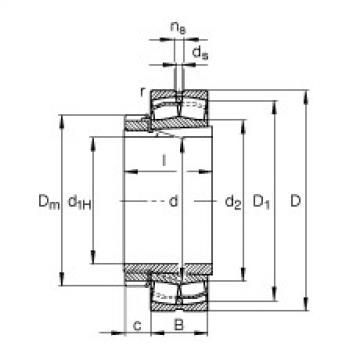 FAG Rolamento autocompensador de rolos - 22328-E1-XL-K + H2328