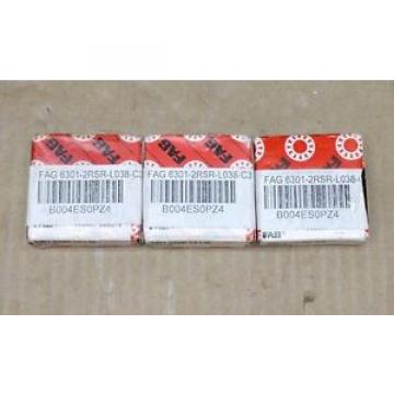 NEW LOT OF 3 FAG 6301-2RSR-C3 BALL NTN JAPAN BEARING