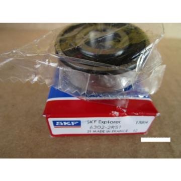 SKF 6302 2RS1 Deep Groove Roller Bearing (=2 FAG, SNA, NTN VV, NSK, TIMKEN 302)