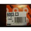 FAG 6003.C3 Deep Groove Bearing, 17mm x 35mm x 10mm, Open, 1305eDE2