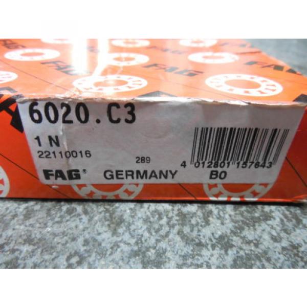 NEW FAG 6020.C3 Single Row Deep Groove Ball Bearing #5 image